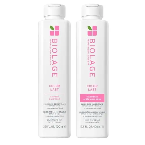 Biolage Color Last Shampoo and Conditioner bottles
