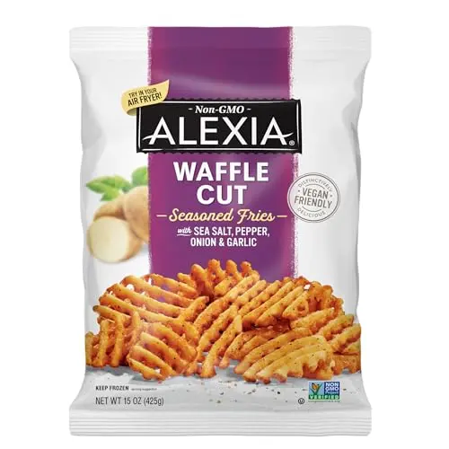 Alexia waffle cut seasoned fries with herbs in air fryer