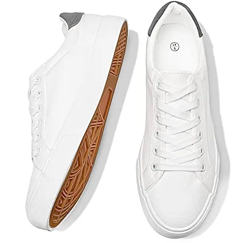 FRACORA white canvas low-top sneakers