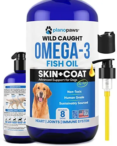 Plano Paws Omega 3 Fish Oil liquid supplement for dogs