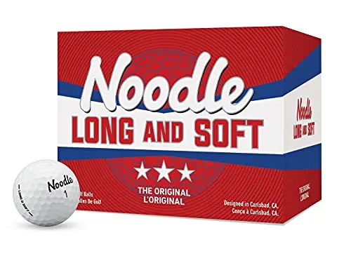 TaylorMade Noodle Long & Soft golf balls in white