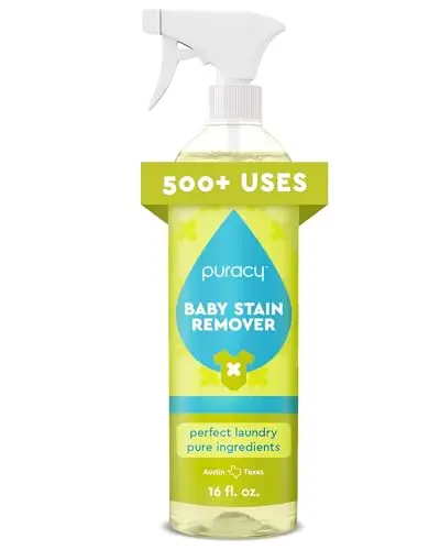 Puracy natural stain remover spray bottle for baby clothes