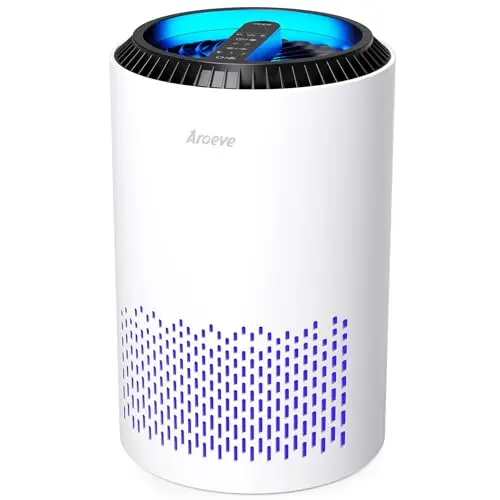 AROEVE air purifier for small rooms with aromatherapy feature