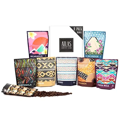 Atlas Coffee Club variety pack with multiple coffee bags