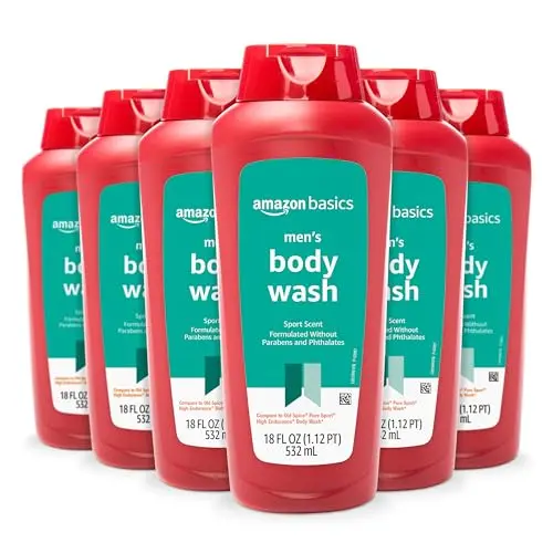 Amazon Basics Sport Scent Body Wash six-pack bundle