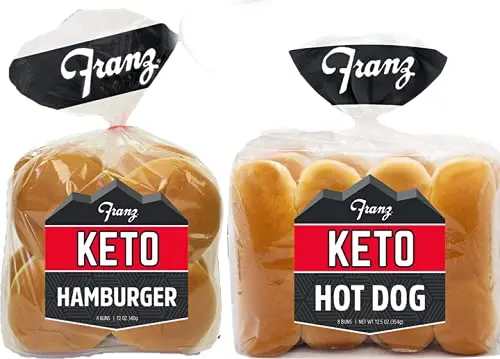 Franz Bakery Keto Hamburger and Hot Dog Buns package
