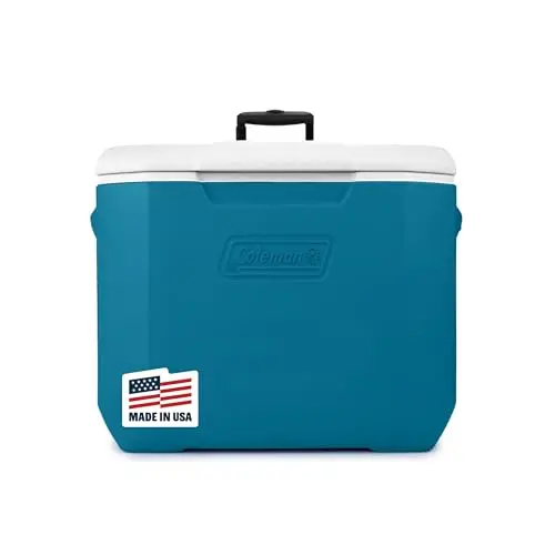 Coleman 60 quart rolling cooler with wheels
