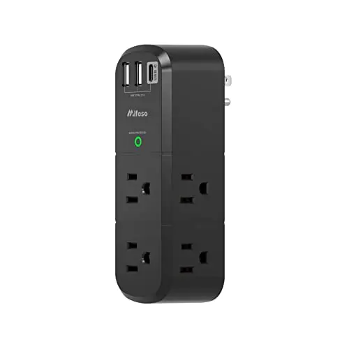 Mifaso rotating plug surge protector with multiple outlets