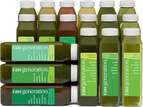 Raw Generation Deep Detox Cleanse frozen juice bottles