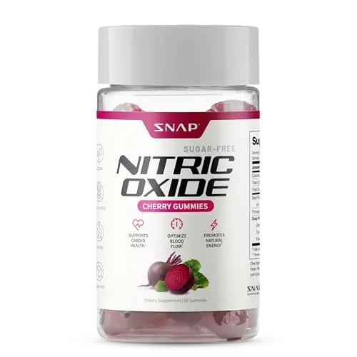 Snap Supplements Nitric Oxide Beet Root Gummies cherry flavor bottle