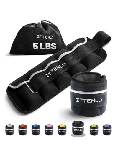 ZTTENLLY ankle weights with SBR pattern for friction and reflective trim