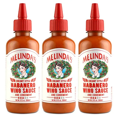 Melinda's Creamy Style Habanero Wing Sauce bottles
