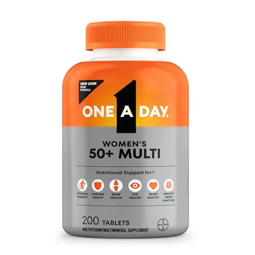 One A Day Multivitamin for Women 50 and Over tablets for daily nutritional support