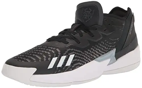 adidas D.O.N. Issue 4 basketball shoes in black and white