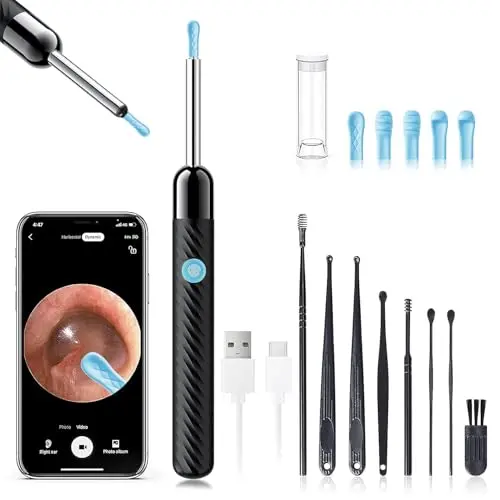 LEIPUT ear camera with 1080P HD resolution and various ear scoop tips