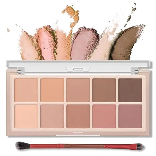 Erinde 10 Colors Nude Eyeshadow Palette in Milk Tea shades