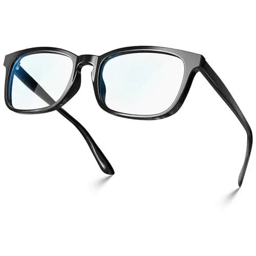 VISOONE square blue light blocking glasses with anti-glare coating