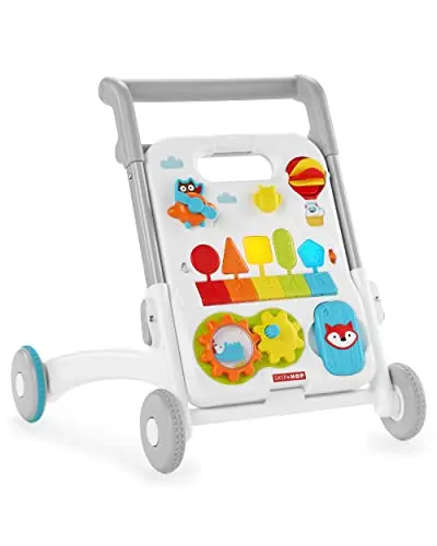 Skip Hop 4-in-1 convertible baby walker with light-up music panel and multiple play modes