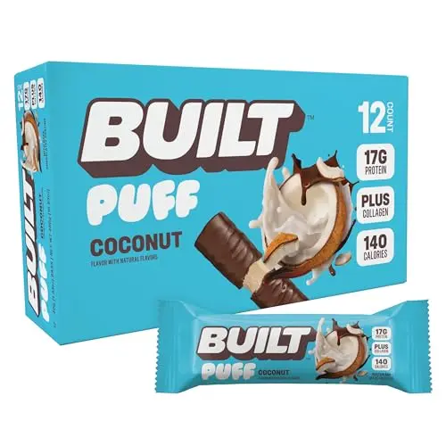 Built Bar puff protein bars coconut flavor