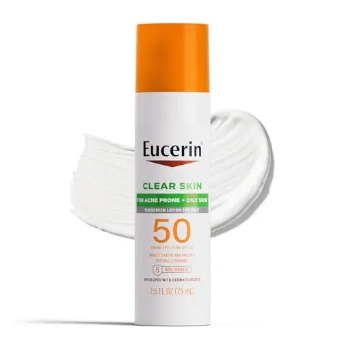 Eucerin Sun Clear Skin Face Sunscreen SPF 50 bottle