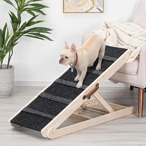 SweetBin foldable dog ramp with adjustable height settings