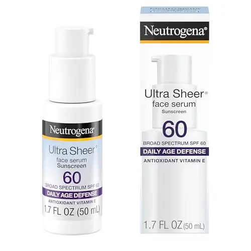 Neutrogena Ultra Sheer Face Sunscreen SPF 60 bottle with serum texture