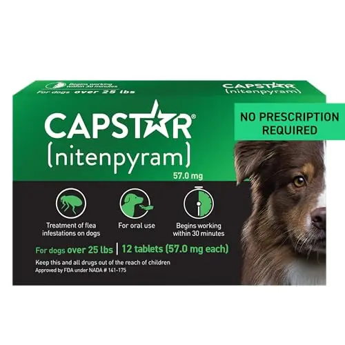 Capstar oral flea treatment tablets for dogs