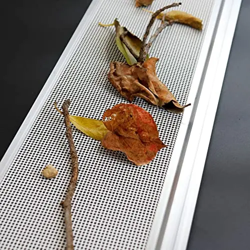 Flehomo white stainless steel micro-mesh gutter cover