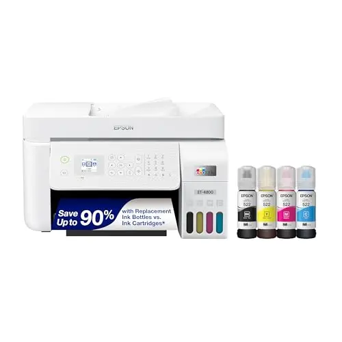 Epson EcoTank ET-4800 wireless all-in-one cartridge-free printer with ADF