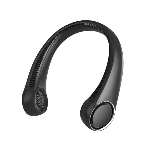 PENKOU portable neck fan with bladeless design and adjustable speeds