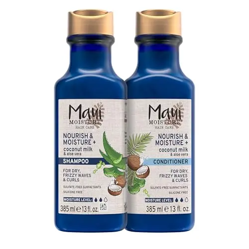 Maui Moisture Coconut Milk Shampoo and Conditioner bottles