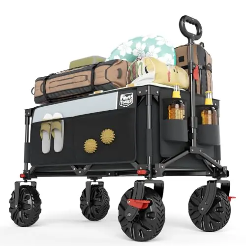 Timber Ridge outdoor wagon with brakes and storage pockets
