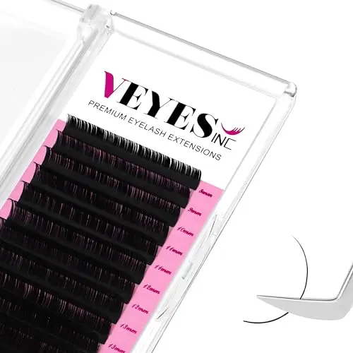 VEYES INC classic volume lash extensions in matte black finish