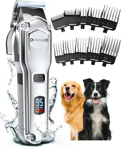ONEISALL dog clippers with stainless steel blades for poodles