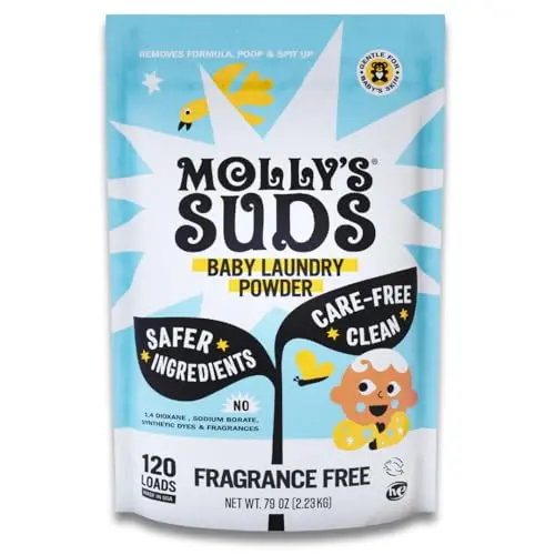 Molly's Suds baby laundry detergent powder in bag