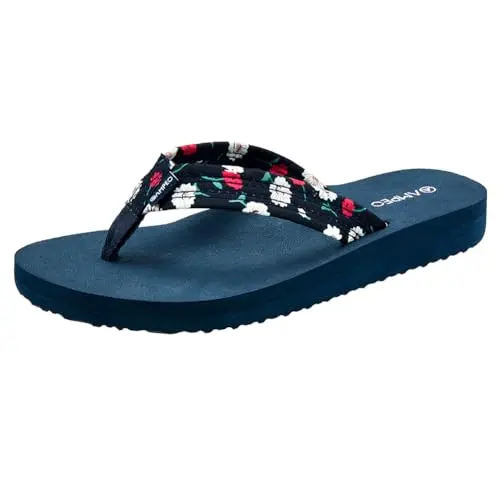 Ampeo women's floral arch support flip flops