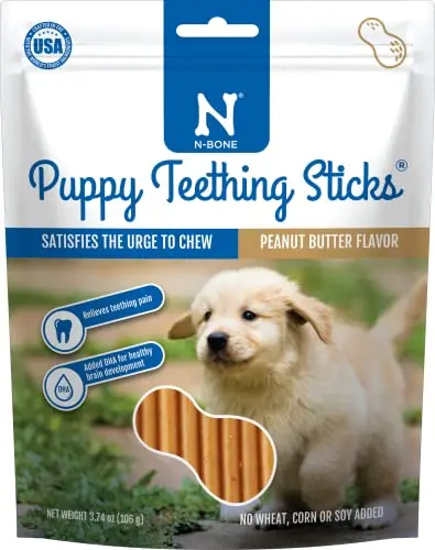 N-Bone peanut butter flavor puppy teething sticks