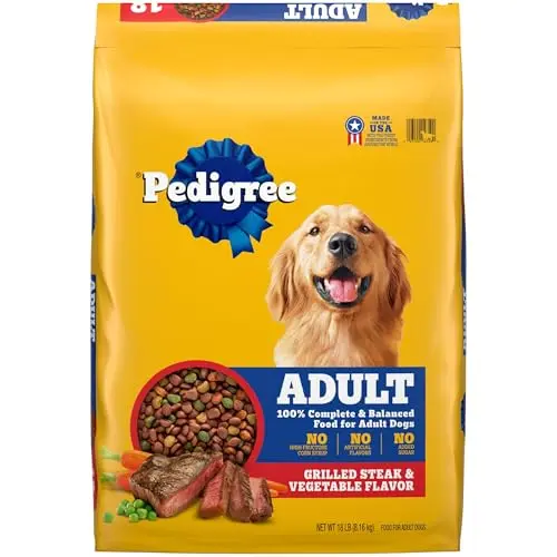Pedigree Complete Nutrition dry dog food with grilled steak and vegetable flavor