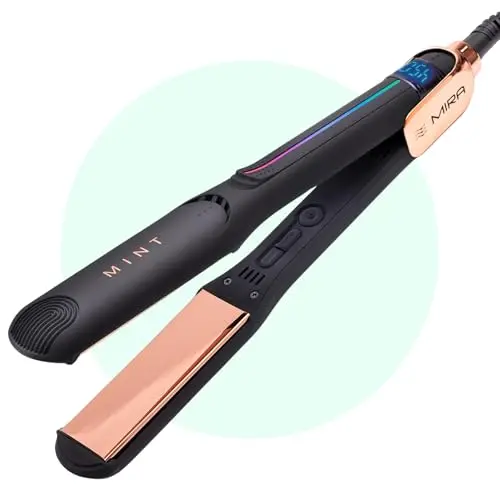 MIRA titanium flat iron with rose gold plates