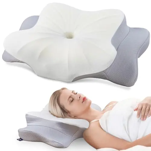 DONAMA cervical pillow with contour memory foam and armrest design