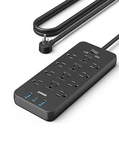 Anker surge protector with 12 outlets and USB-C port