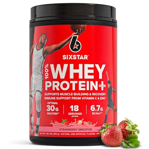 Six Star Whey Protein Plus Strawberry Smoothie powder