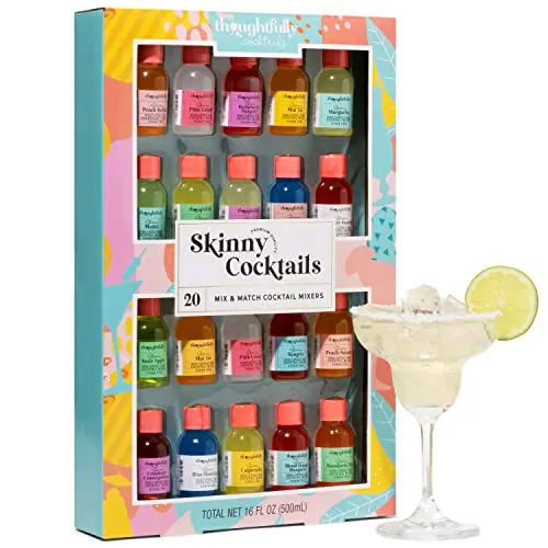 Thoughtfully skinny cocktail mixers in glass bottles variety pack