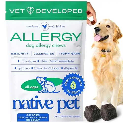 Native Pet Dog Allergy Chews with chicken flavor