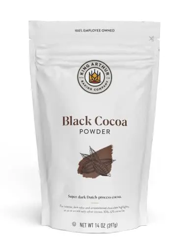 King Arthur Black Dutch processed cocoa powder in resealable bag