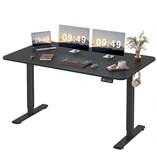 Furmax electric height adjustable standing desk with black finish