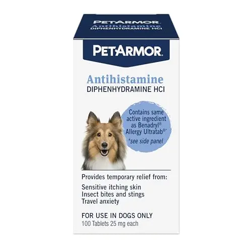 PetArmor dog antihistamine tablets for allergy relief