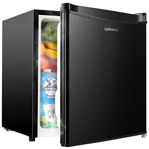 Upstreman compact mini fridge with small freezer