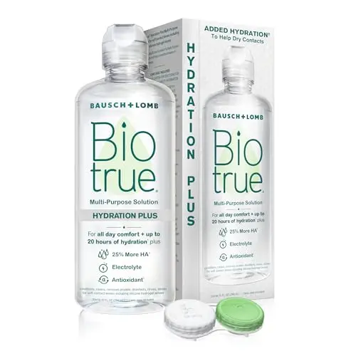 Biotrue Hydration Plus contact lens solution bottle