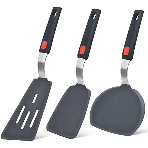 Beijiyi 3-piece silicone spatula set for non-stick cookware